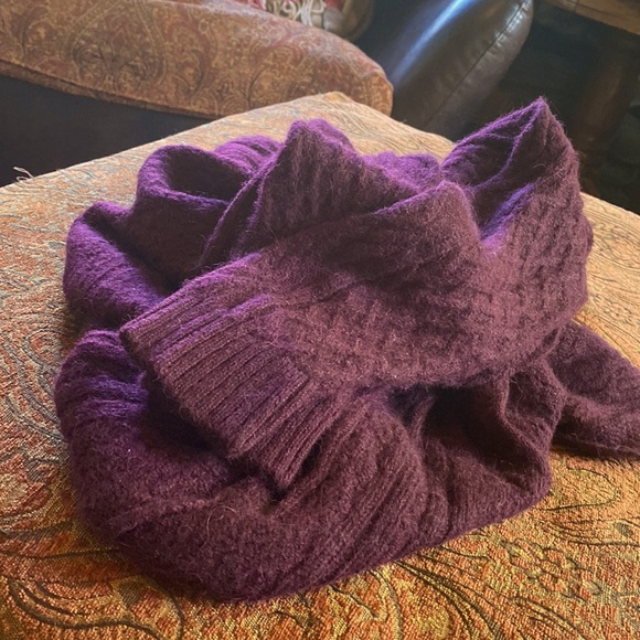 Peruvian Connection Royal Alpaca Tunic Sweater dress burgundy Merlot NEW S - Picture 14 of 15